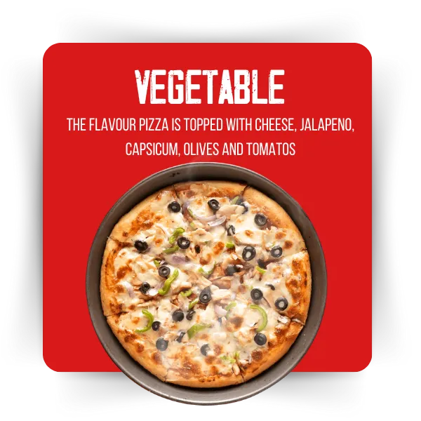 Our Menu - Texas cafeteria 95 Vegetable Pizza